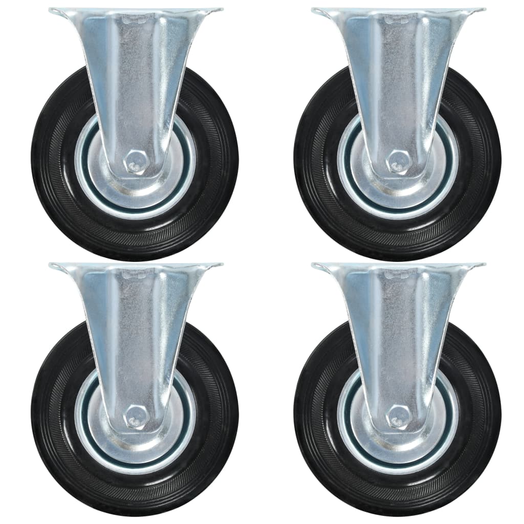 VidaXL 8 pcs Roues fixes 125 mm