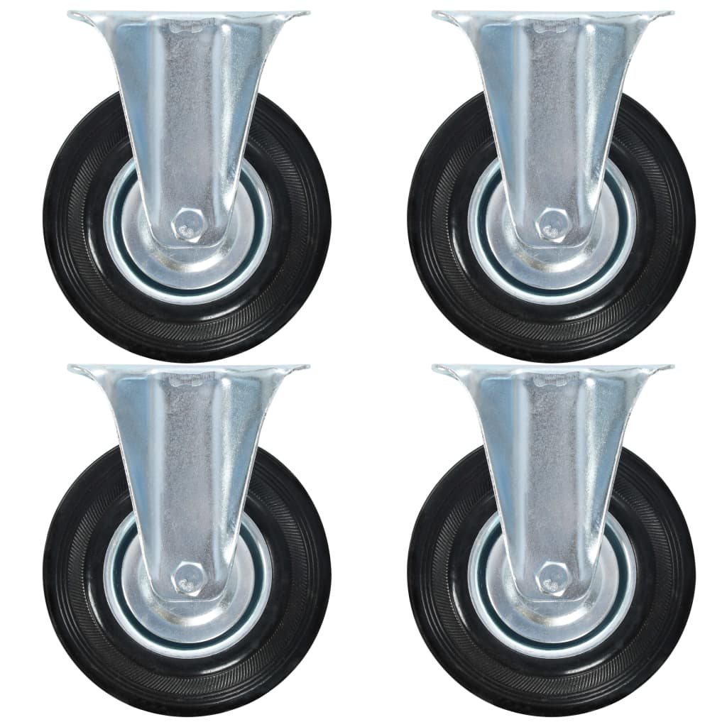 VidaXL 24 pcs Roues fixes 125 mm