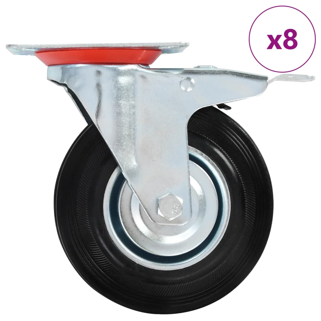 VidaXL 8 pcs Roues pivotantes 125 mm