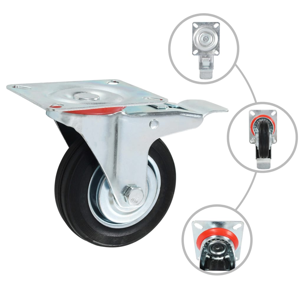 VidaXL 16 pcs Roues pivotantes 100 mm