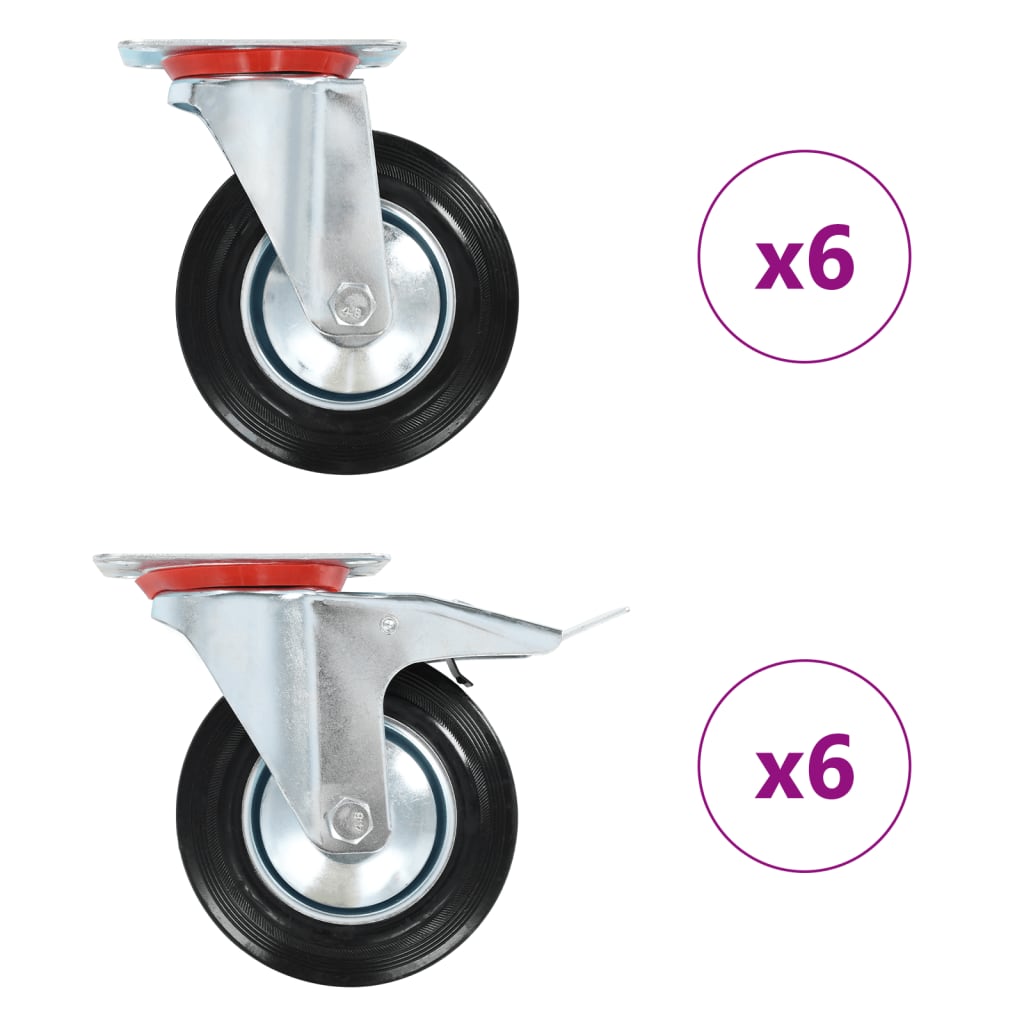 VidaXL 12 pièces. Roulettes 160 mm