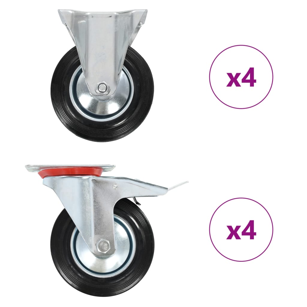 VidaXL 8 pièces Roues 160 mm