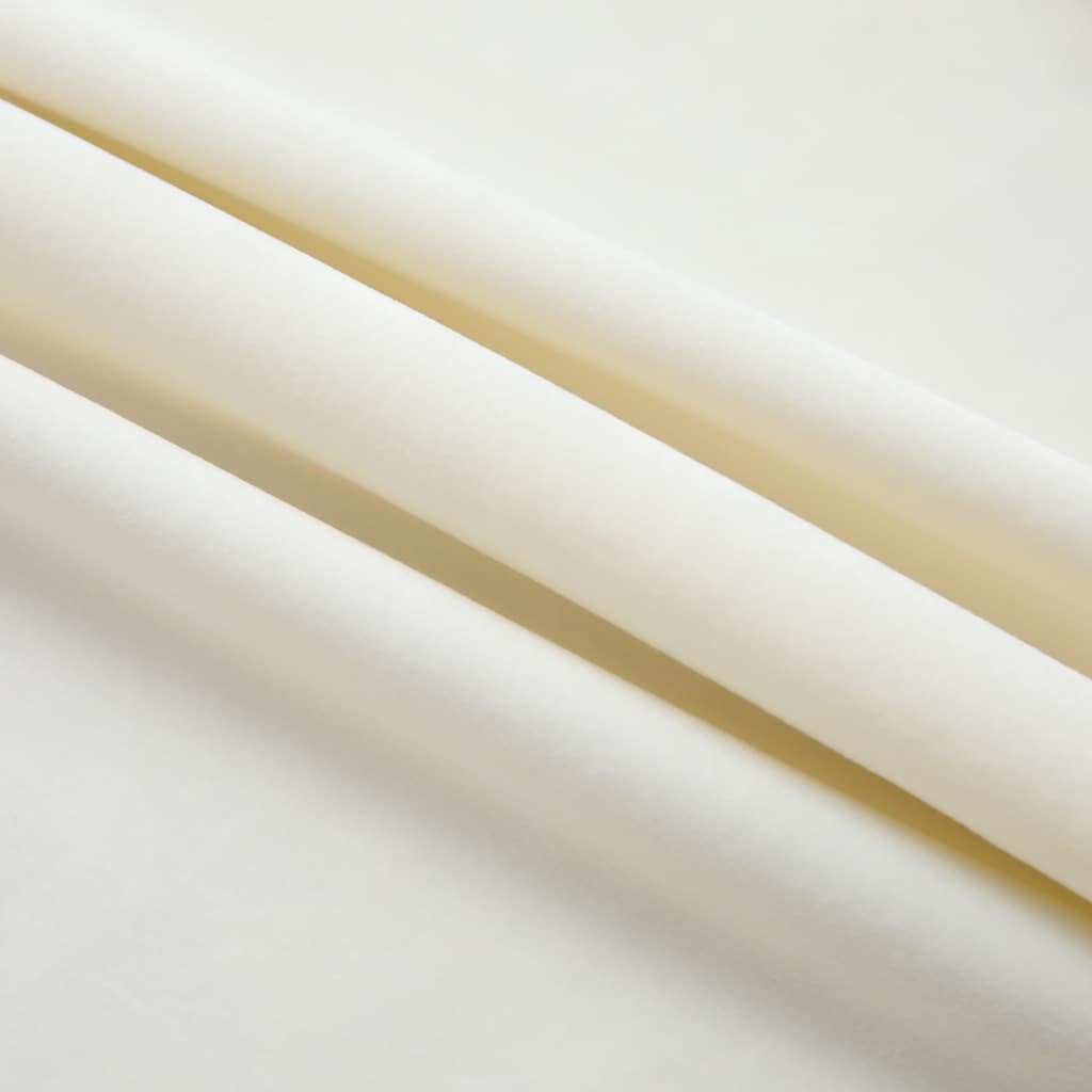 Vidaxl rideaux Blackout 2 STS avec crochets 140x175 cm de crème en velours