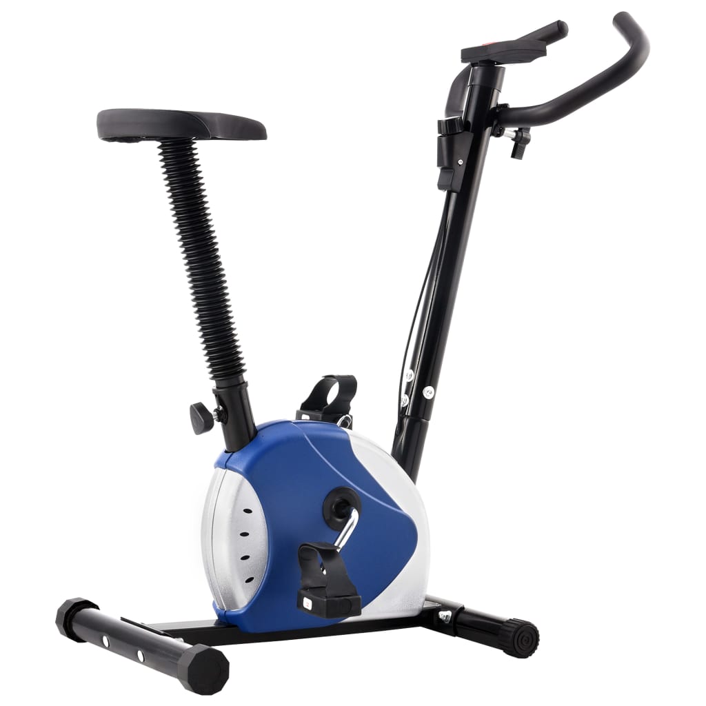 Vélo d'exercice vidaxl avec résistance aux pneus bleu