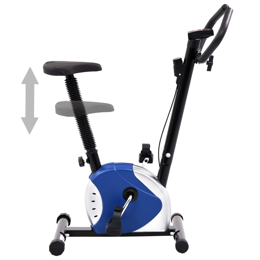 Vélo d'exercice vidaxl avec résistance aux pneus bleu