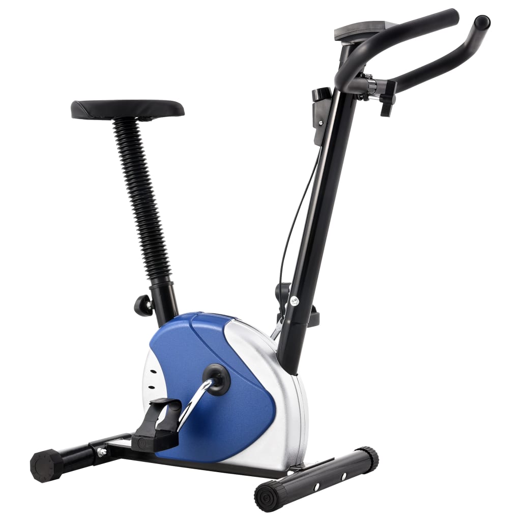 Vélo d'exercice vidaxl avec résistance aux pneus bleu
