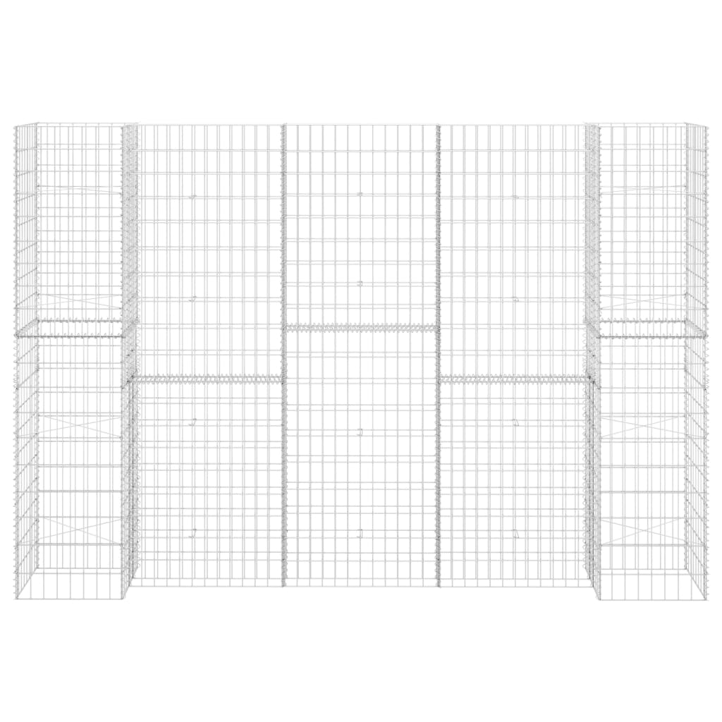 Vidaxl Gabion Planter en H 260x40x180 cm Fil en acier
