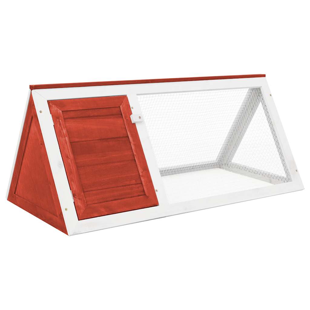 Vidaxl lapin loft bois rouge