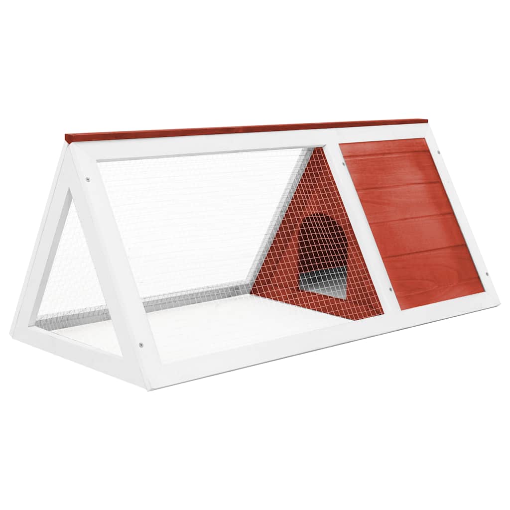 Vidaxl lapin loft bois rouge