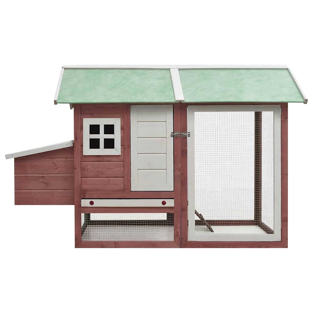 Vidaxl Poulet Coop 170x81x110 cm Pine solide et pin mocha