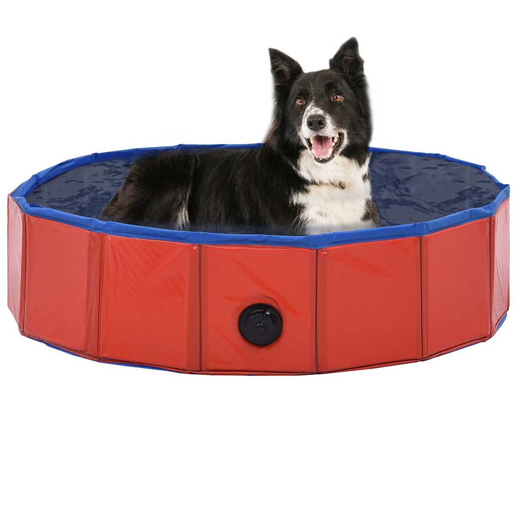 Vidaxl chien piscine pliable 80x20 cm en PVC rouge