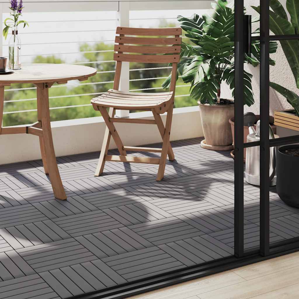 Vidaxl Terrace Tiles 10 PCS 30x30 cm ACACIAHOUT SOLIE Graywash