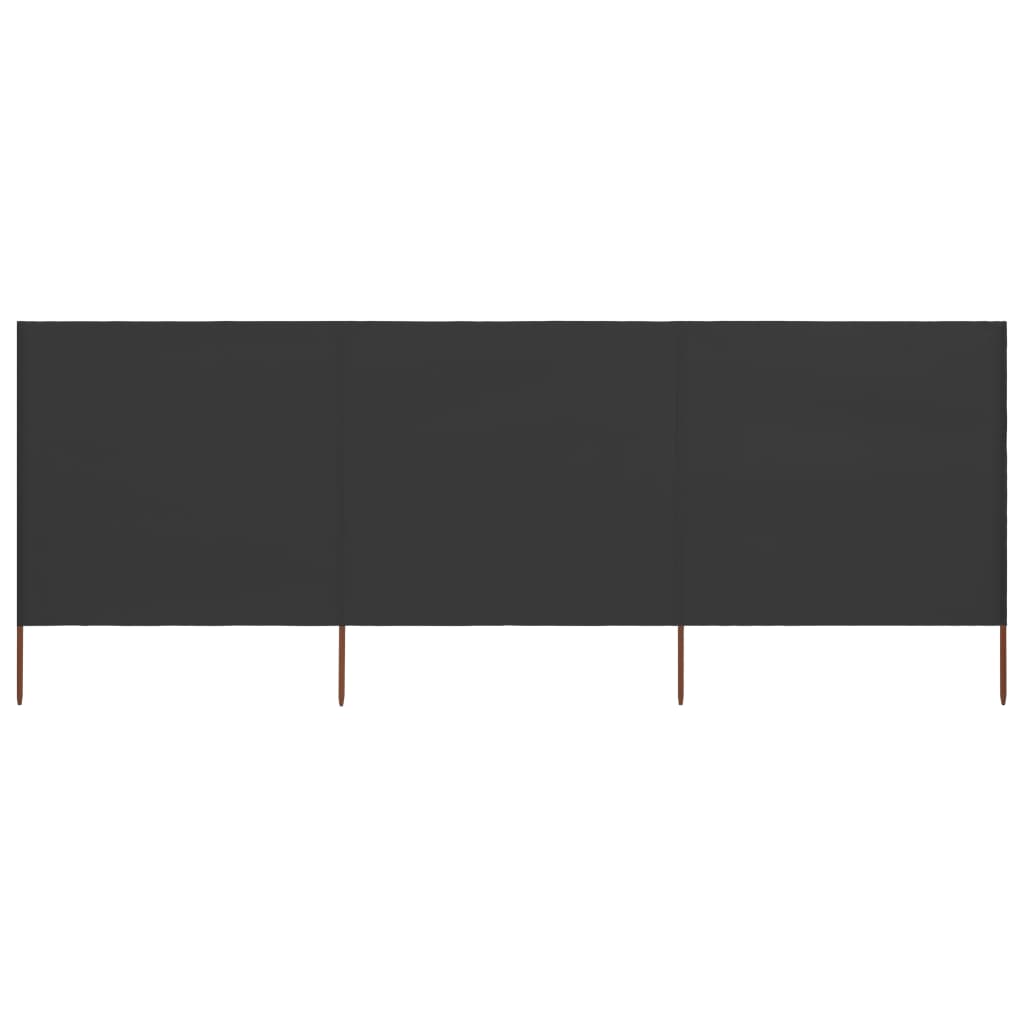 Pare-brise Vidaxl 3 panneaux 400x160 cm Tissu anthracite