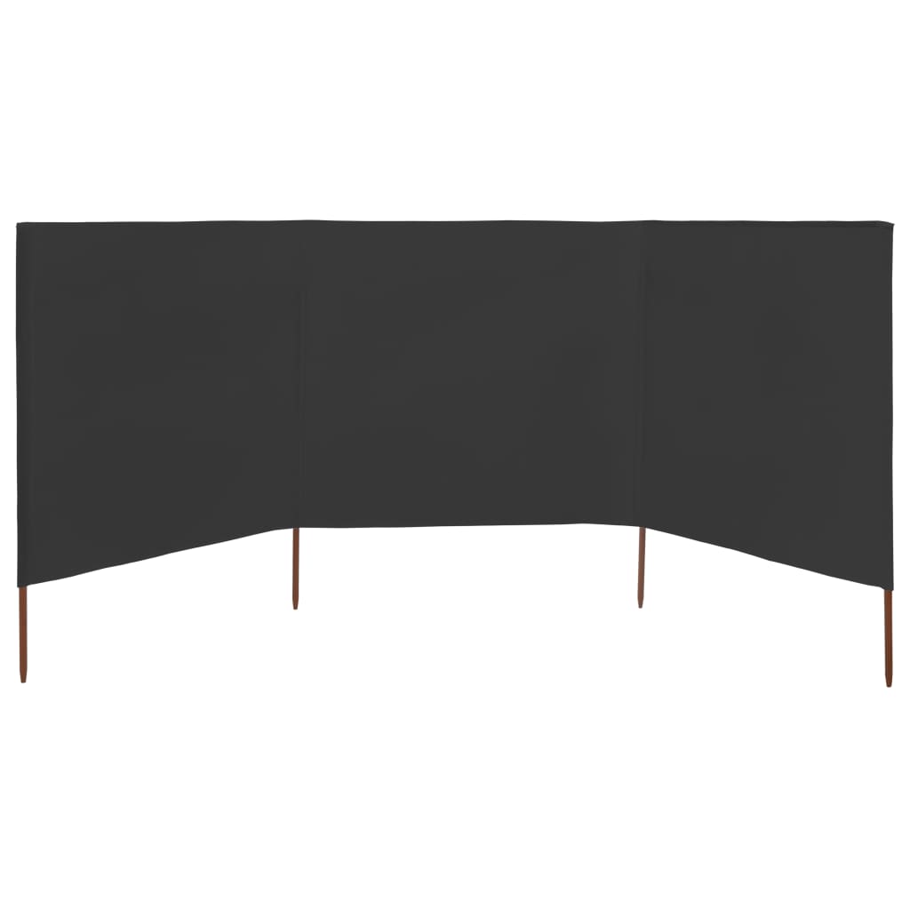 Vidaxx coupe-vent 3 panneaux 400x160 cm tissu anthracite