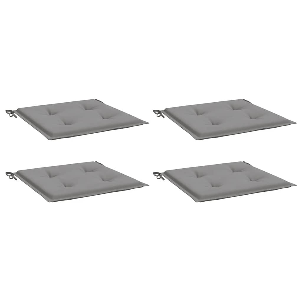 Coussins de chaise de jardin vidaxl 4 st 40x40x4 cm oxford tissu gris