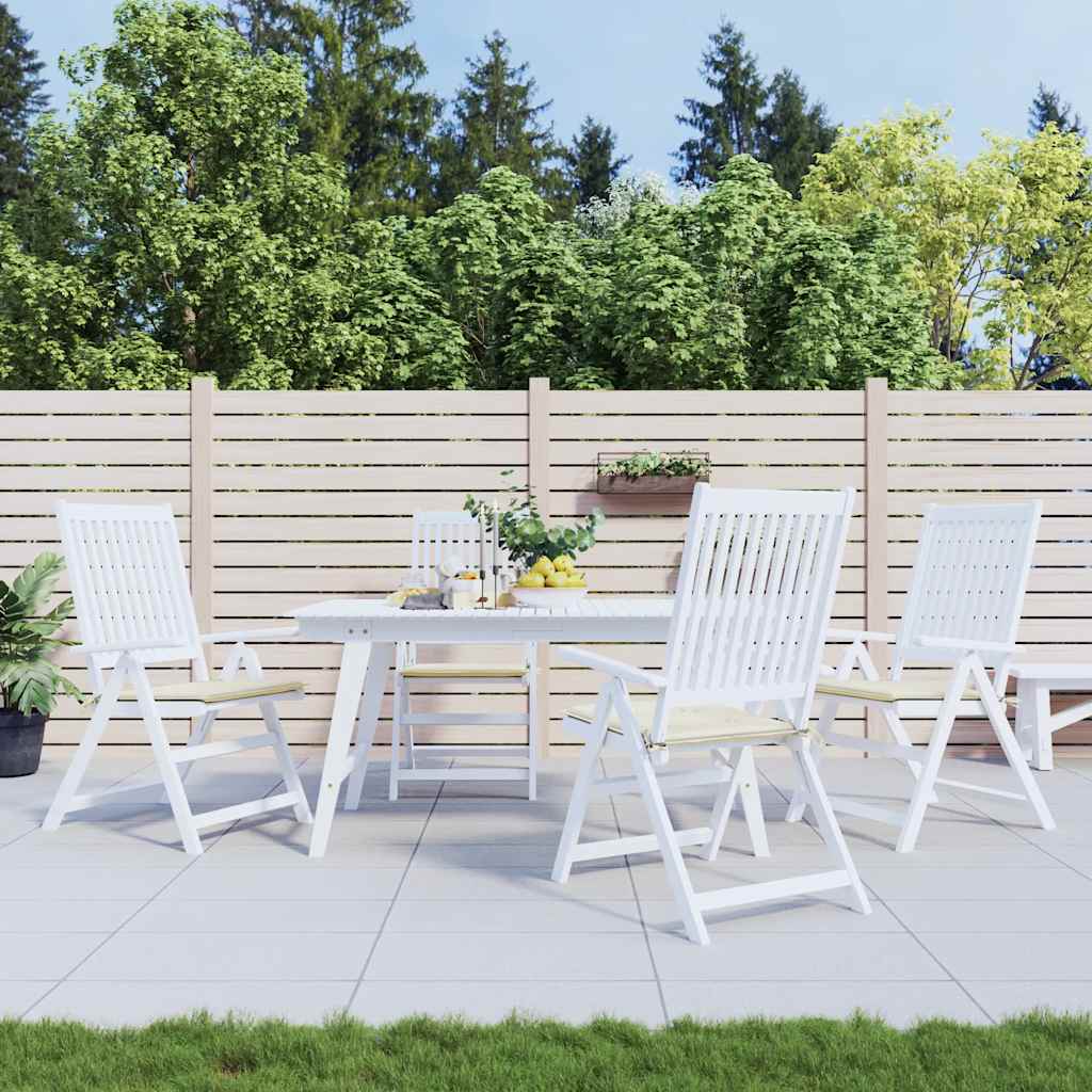 Coussins de chaise de jardin vidaxl 4 pcs 40x40x4 cm crème tissu oxford -colore