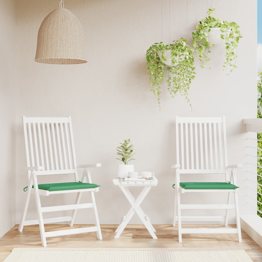 Vidaxl Garden Chair Cushions 2 ST 50X50X3 CM OXFORD Fabric vert
