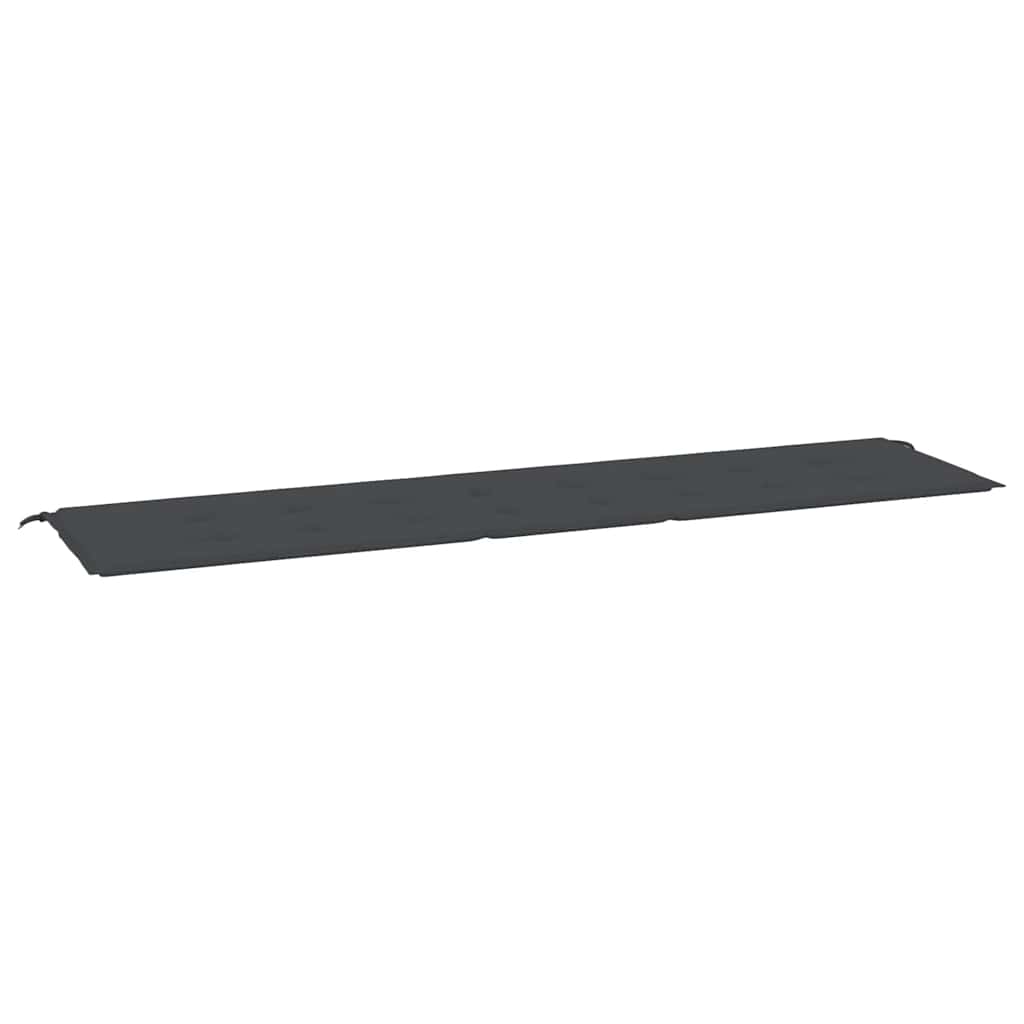 Vidaxl jardin banc coussin 200x50x4 cm tissu oxford noir