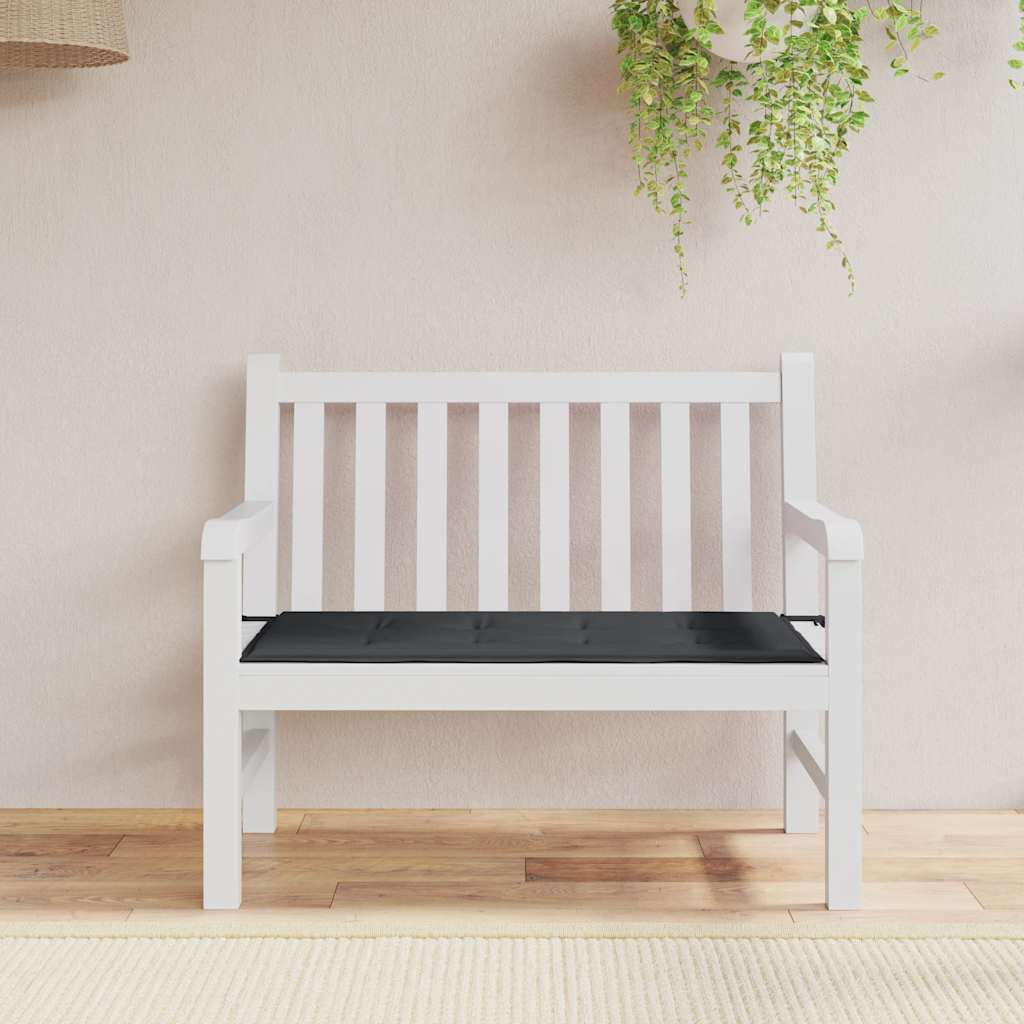 Vidaxl jardin banc coussin 120x50x4 cm tissu oxford noir