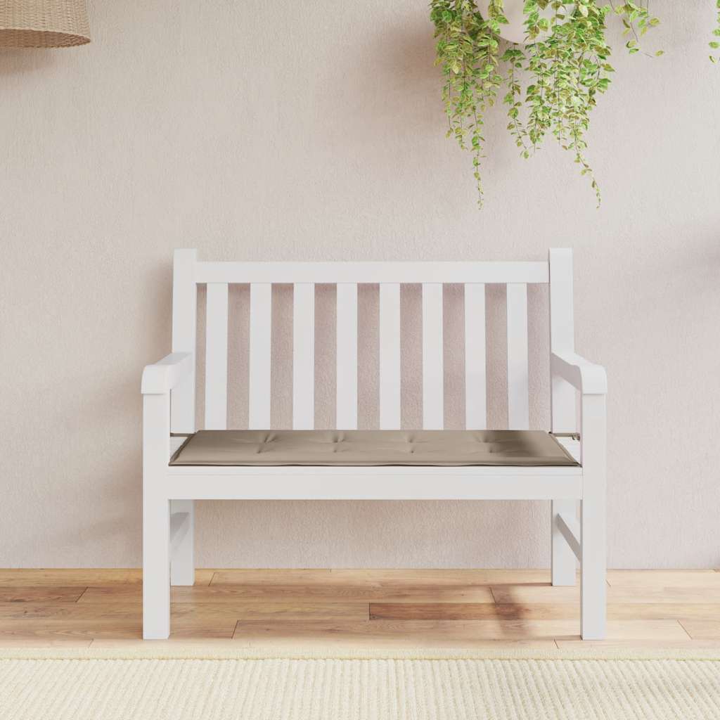 Vidaxl Garden Banc Cushion 100x50x4 cm oxford tissu taupe