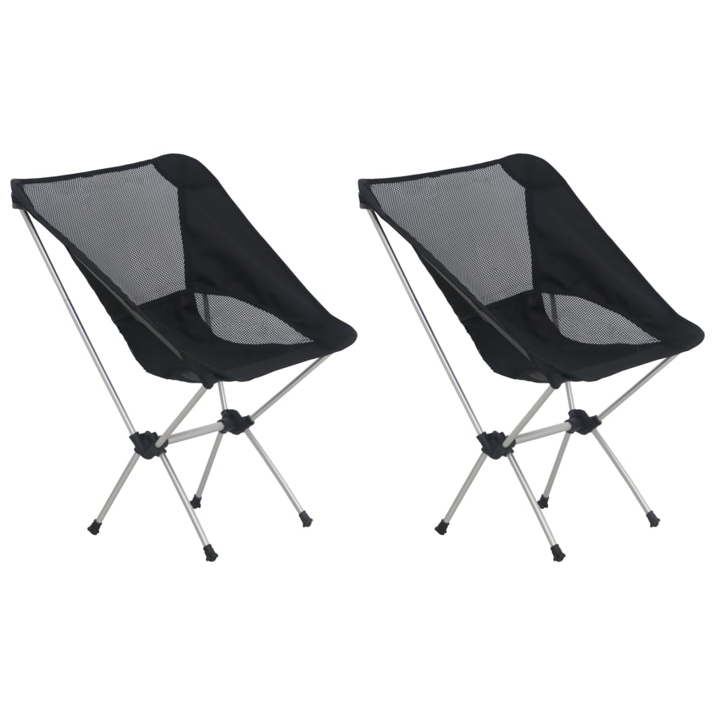 Chaises de camping Vidaxl 2 ST avec sac de transport 54x50x65 cm en aluminium