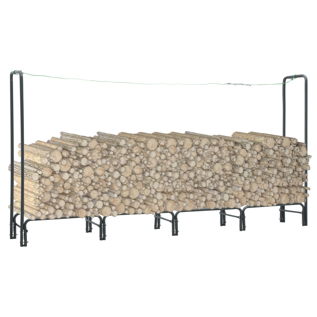 Vidaxx support à bois de chauffage 240x35x120 cm acier anthracite