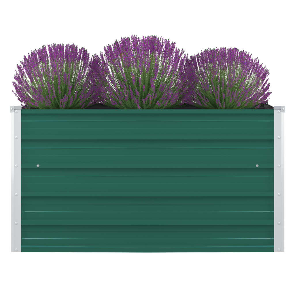 Vidaxl Planter insenté 100x100x45 cm en acier galvanisé vert