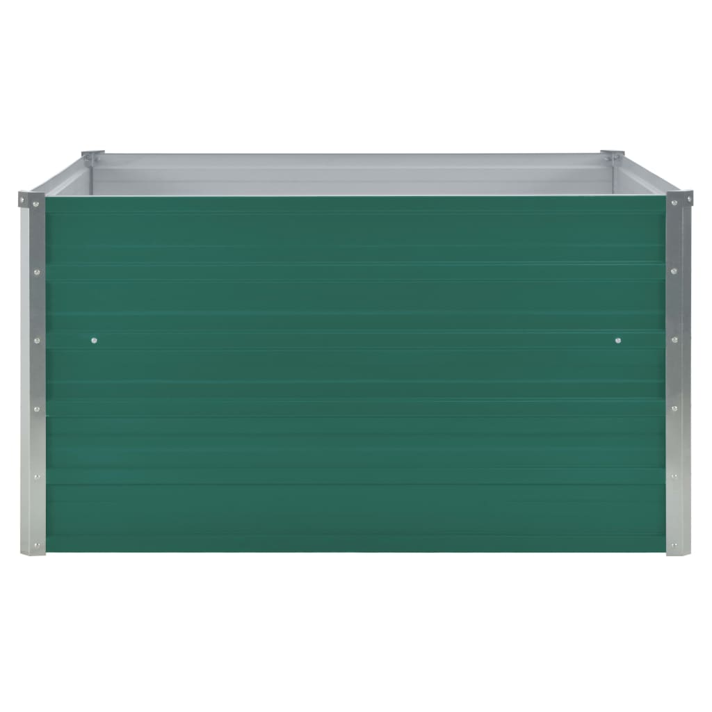 Vidaxl Planter insenté 100x100x45 cm en acier galvanisé vert