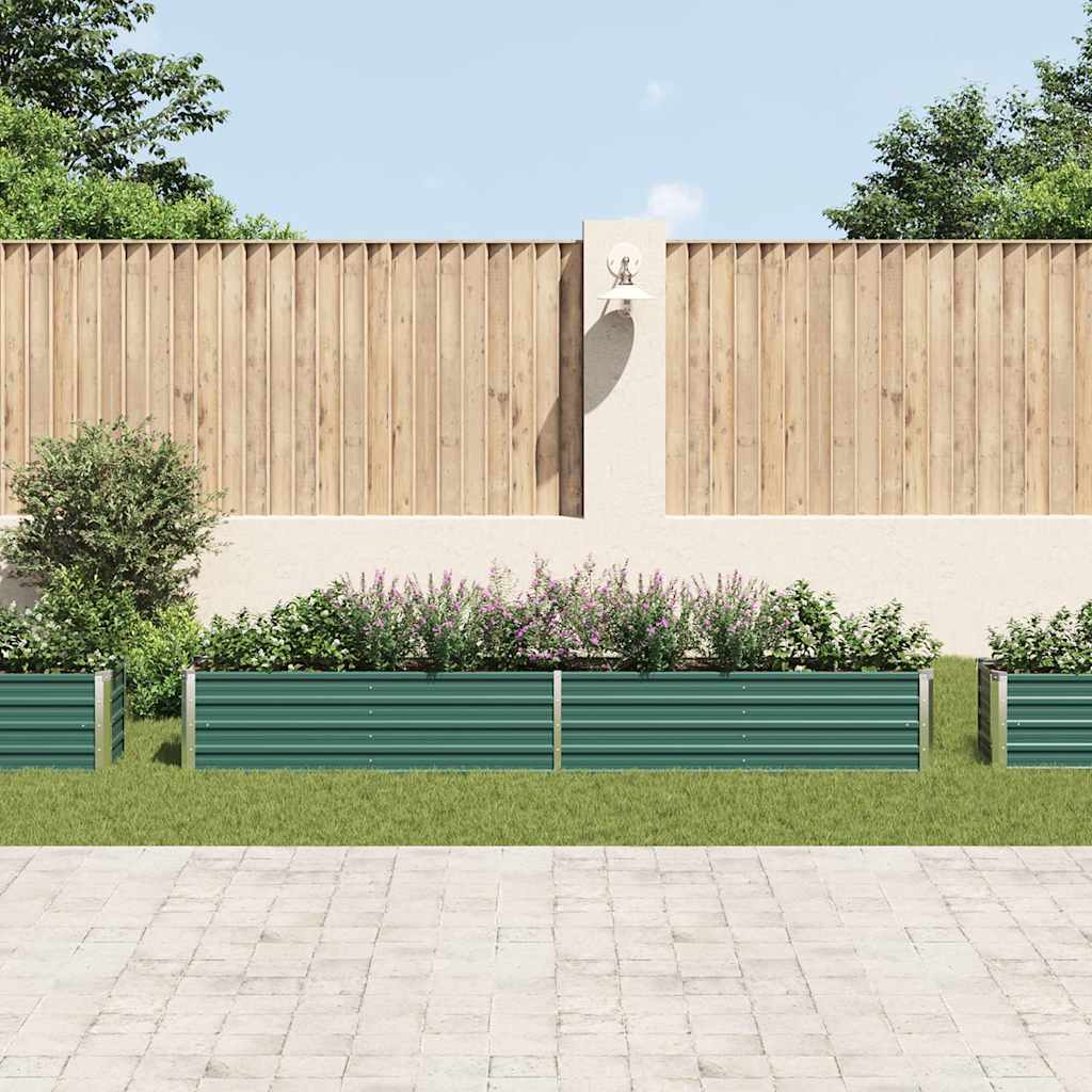 Planteur Vidaxl inséré 320x40x45 cm en acier galvanisé vert