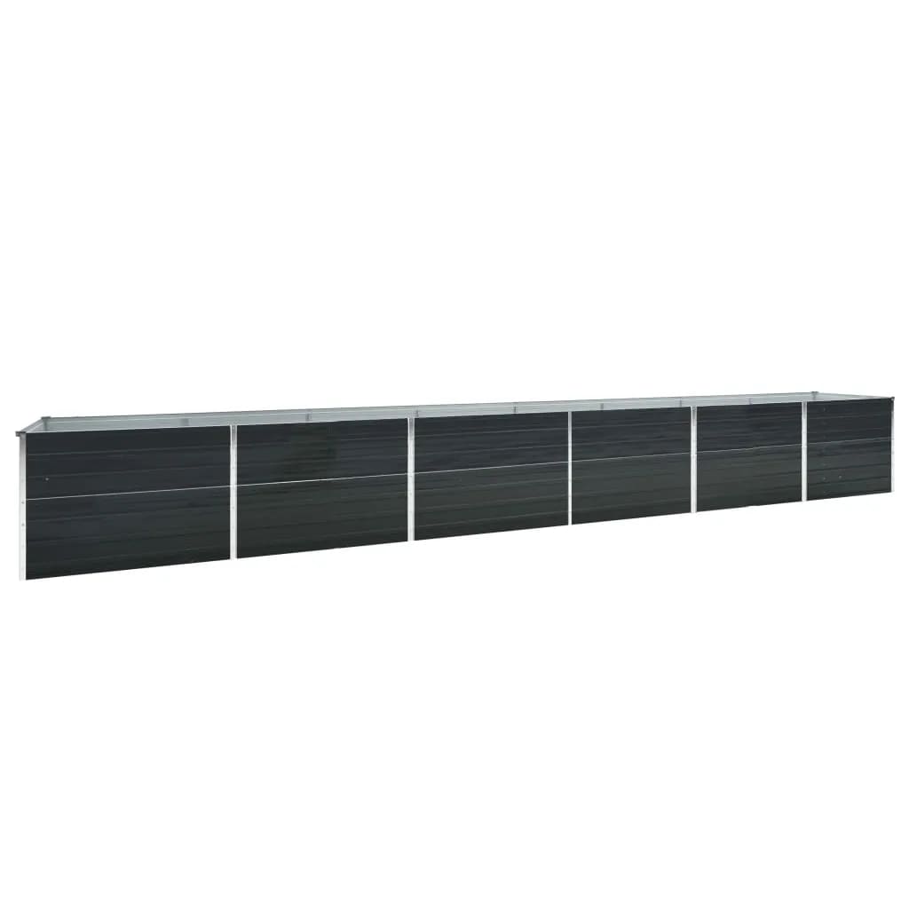 VidaXL Jardinière surélevée 600x80x77 cm acier galvanisé anthracite