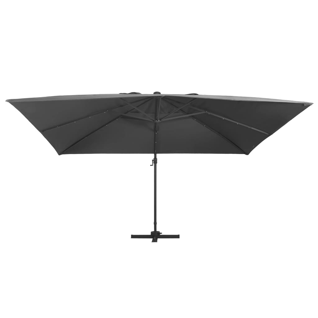 Vidaxx parasol flottant avec LED et mât en aluminium 400x300 cm anthracite