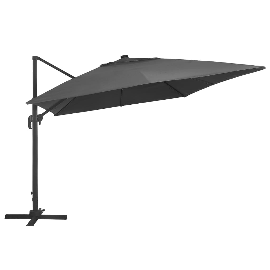Vidaxx parasol flottant avec LED et mât en aluminium 400x300 cm anthracite