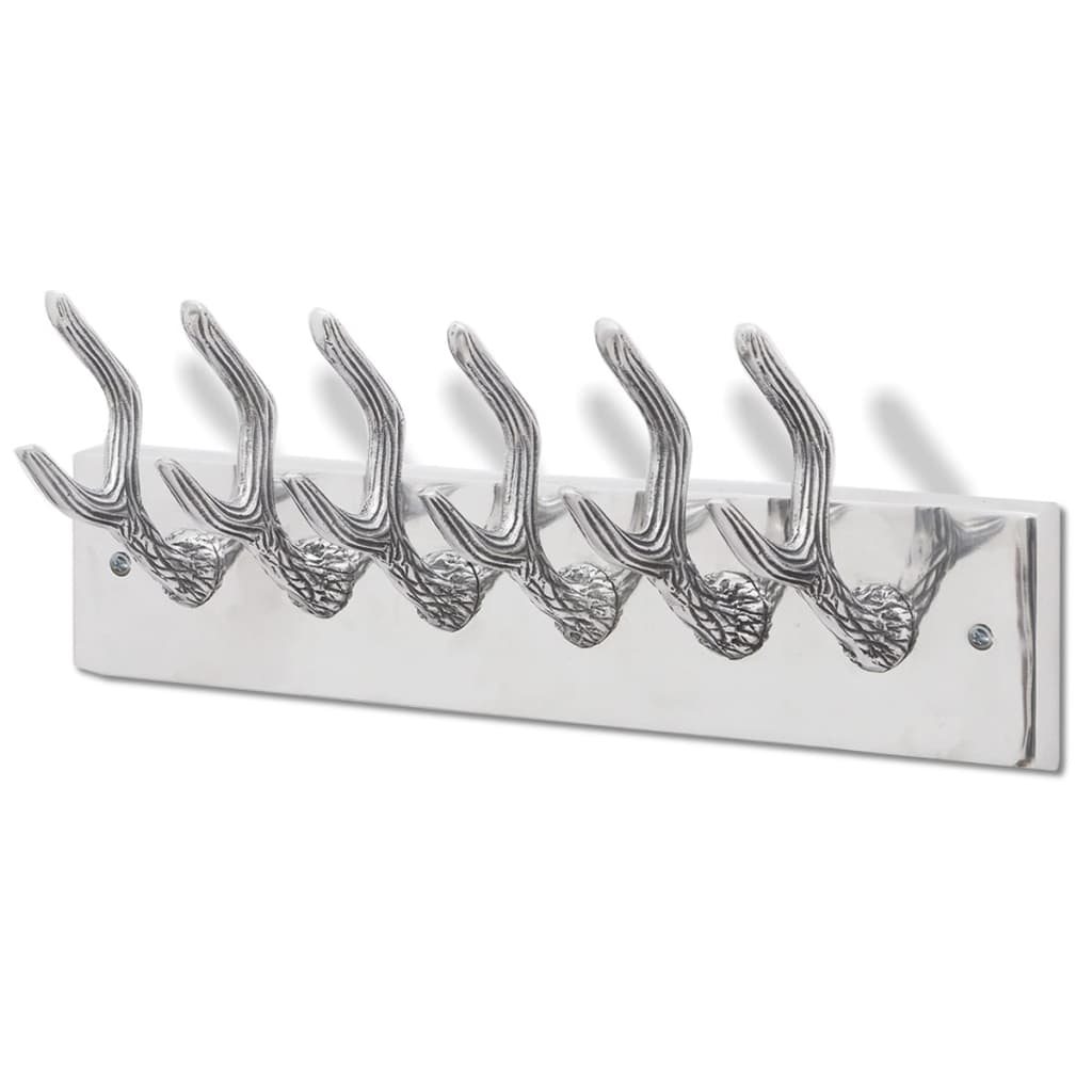Racks de manteau vidaxl 2 st en aluminium argent couleur