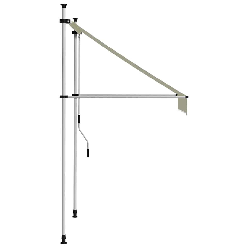 Vidaxl luifel extensible manuellement 100 cm crème