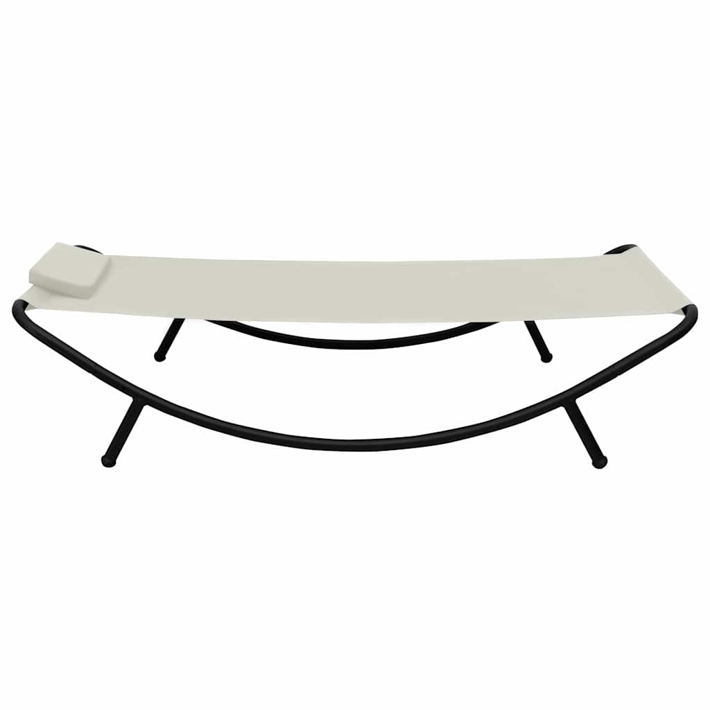 Vidaxl tuinbed 200x90 cm staal crème
