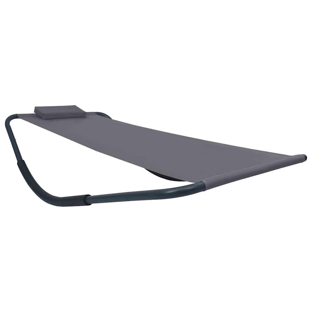 Vidaxl tuinbed 200x90 cm staal grijs