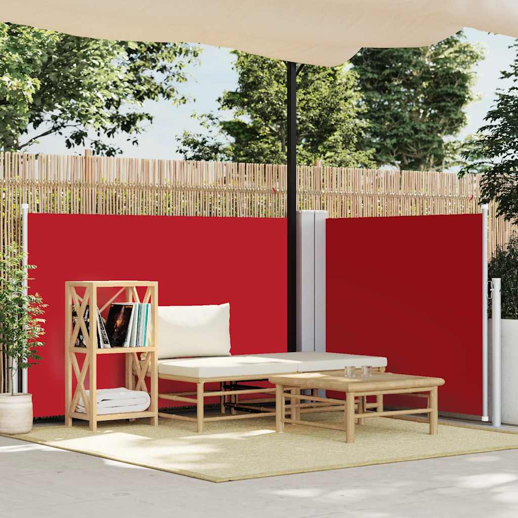 Pare-brise Vidaxl extensible 120x600 cm rouge