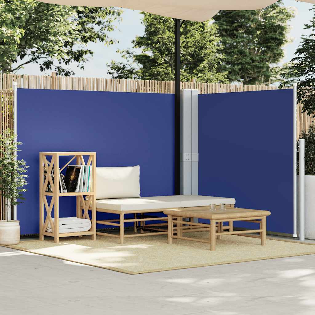 Pare-brise Vidaxl extensible 140x1000 cm bleu