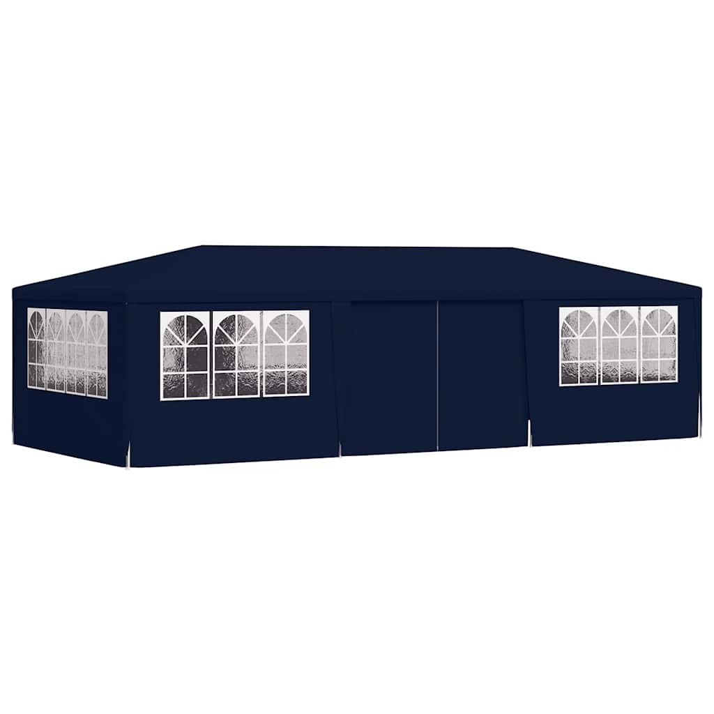 Tente de fête vidaxl avec murs latéraux professionnels 90 g m² 4x9 m bleu