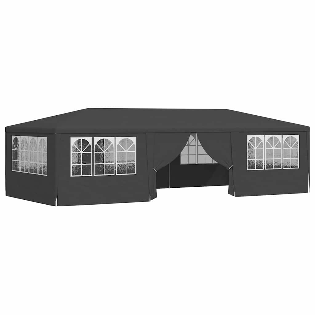Tente de fête Vidaxl avec murs latéraux professionnels 90 g m² 4x9 m anthracite