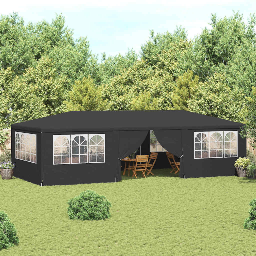 Tente de fête Vidaxl avec murs latéraux professionnels 90 g m² 4x9 m anthracite