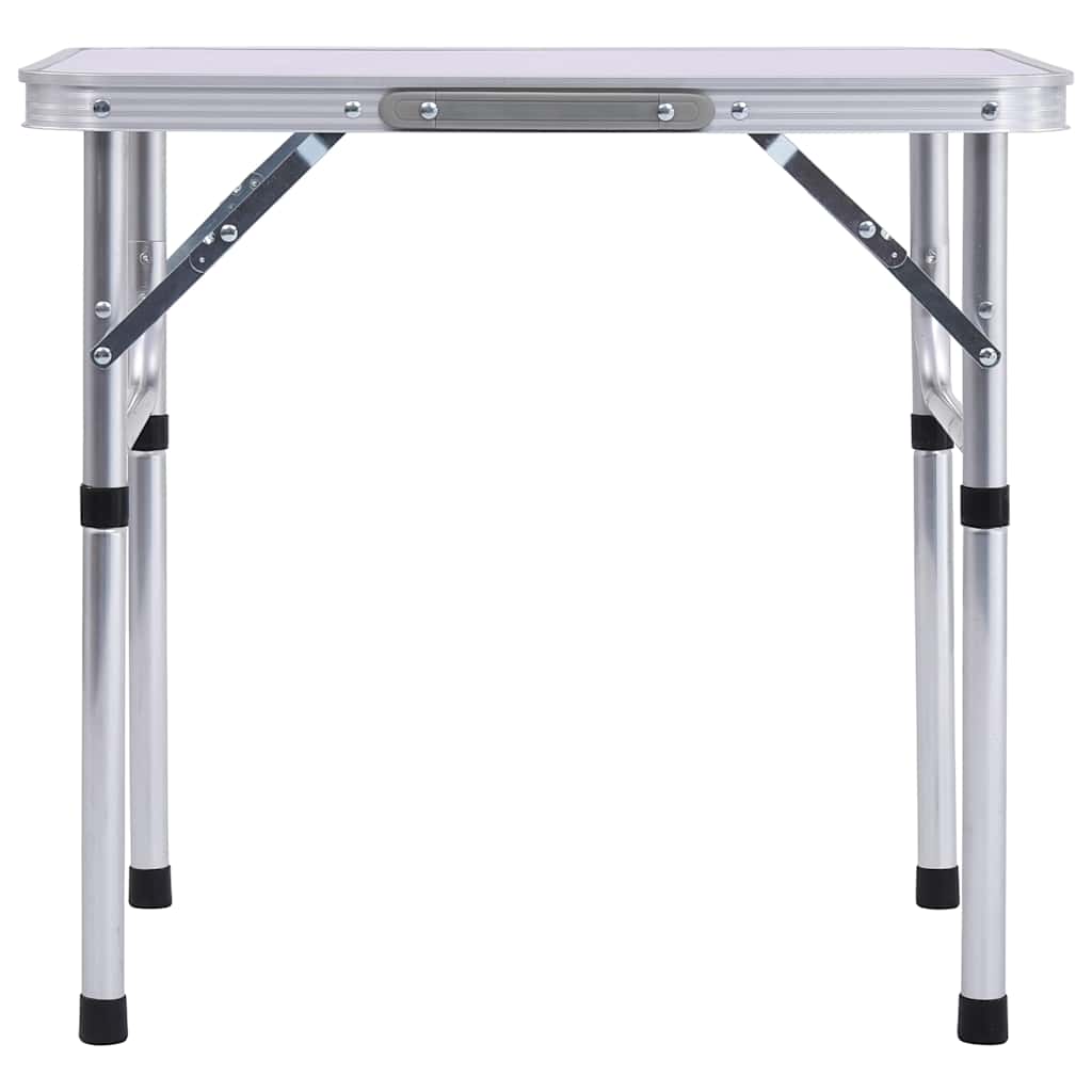 Table de camping vidaxl pliable 60x45 cm en aluminium blanc
