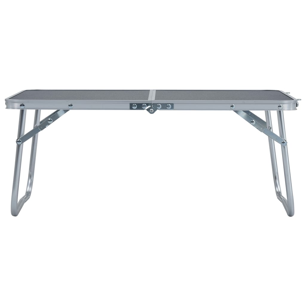 Table de camping vidaxl pliable 60x40 cm gris en aluminium