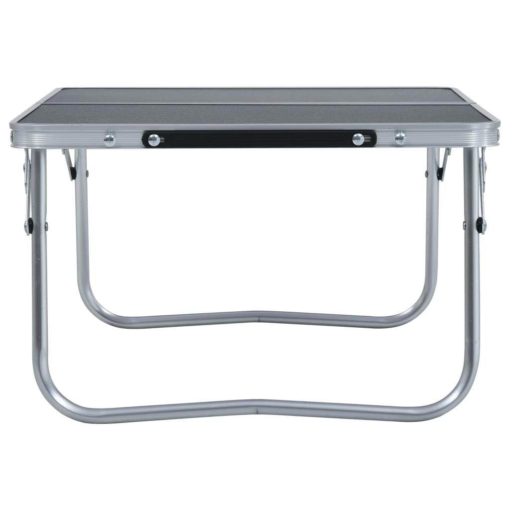 Table de camping vidaxl pliable 60x40 cm gris en aluminium