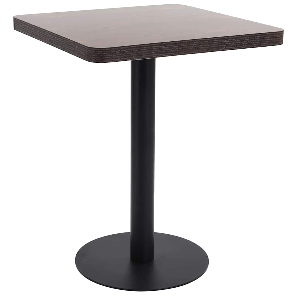 Vidaxl bistrotafel 60x60 cm mdf donkerbruin