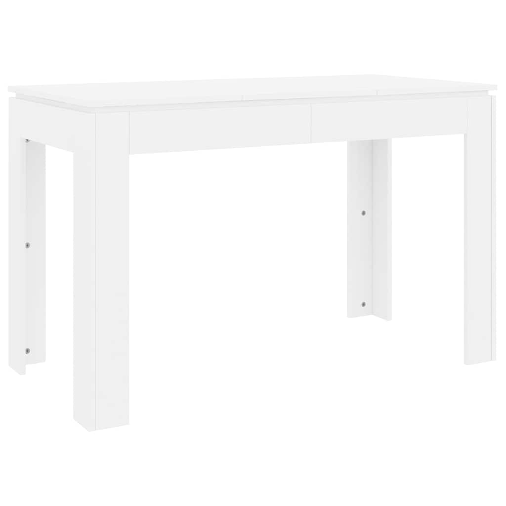 Vidaxl eettafel 120x60x76 cm bewerkt hout wit