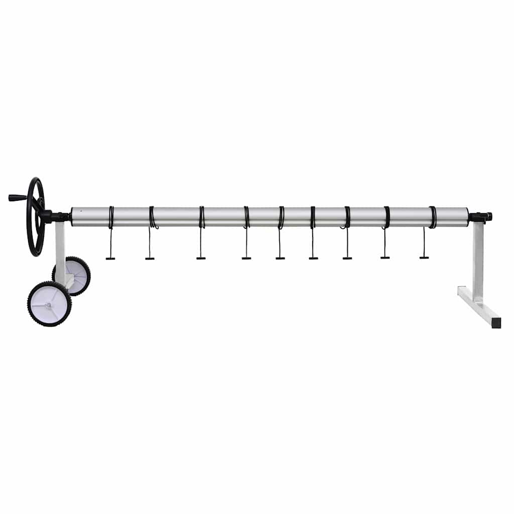 Vidaxl zwembadhoesroller met roestvrijstalen frame