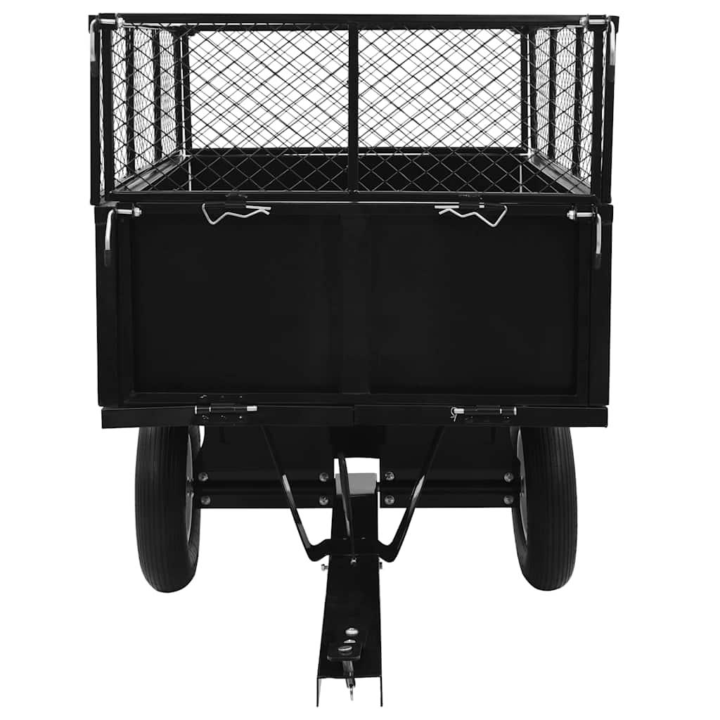 Remorque benne VidaXL pour tondeuses autoportées 300 kg