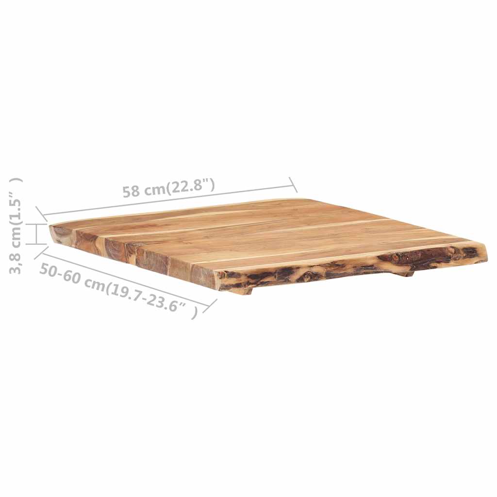 Vidaxl tafelblad 58x(50-60)x3,8 cm massief acaciahout