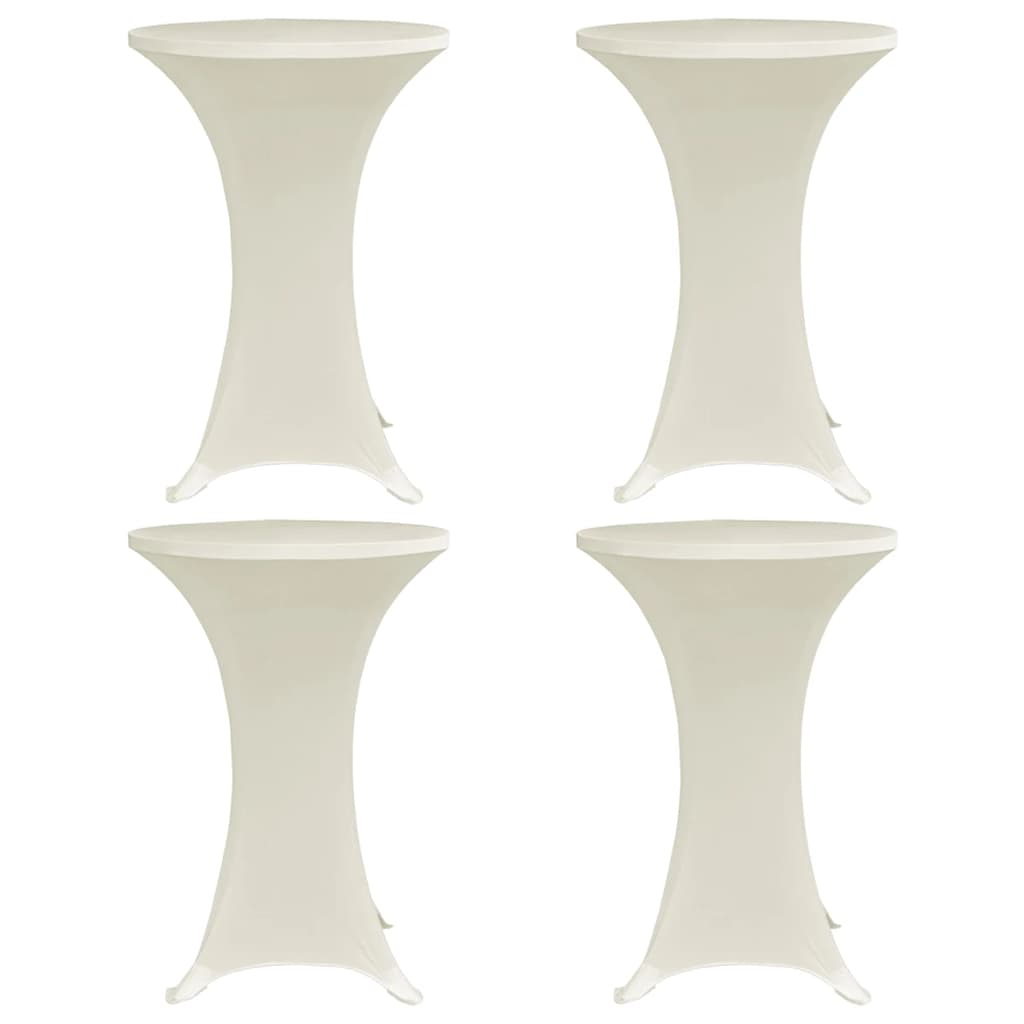 Vidaxl Table de table couvercle 4 ST stret Ø80 cm crème